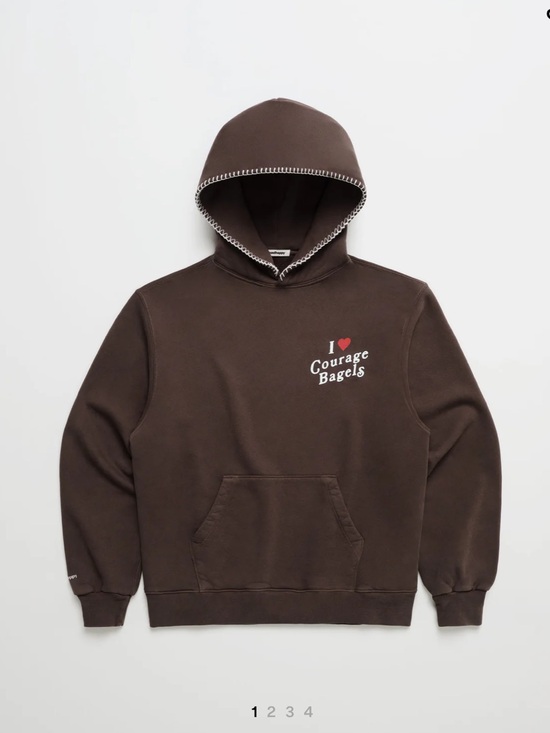 Madhappy Tops - Madhappy hoodie - I Heart Courage Bagels, small